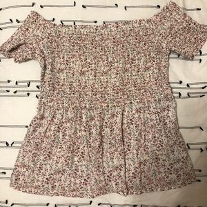 Floral Old Navy Off the Shoulder Top